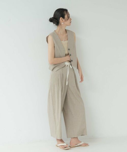 GALLEST / ギャレスト ベスト | サイドタックリネンジレ | 詳細8