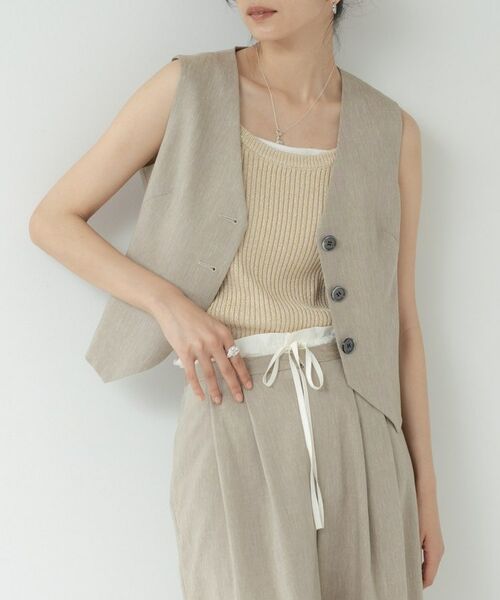 GALLEST / ギャレスト ベスト | サイドタックリネンジレ | 詳細9