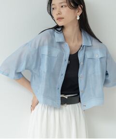 GALLEST / ギャレスト シャツ・ブラウス | デニムプリントシアーシャツ