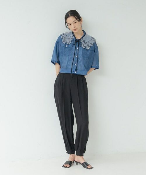 GALLEST / ギャレスト シャツ・ブラウス | デニムプリントシアーシャツ | 詳細6
