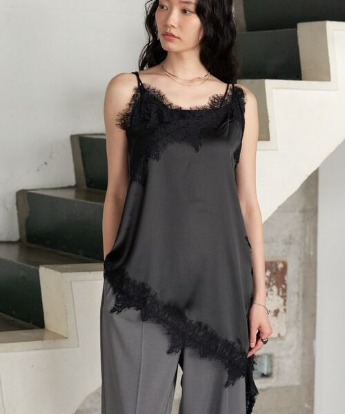 GALLEST / ギャレスト シャツ・ブラウス | イレギュラーヘムレースキャミ | 詳細1