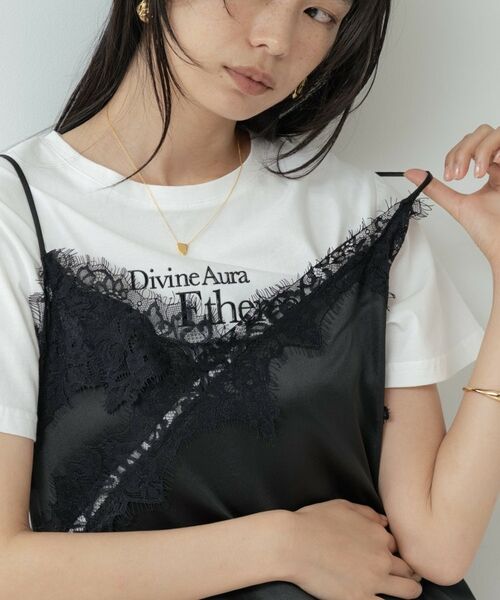 GALLEST / ギャレスト シャツ・ブラウス | イレギュラーヘムレースキャミ | 詳細13