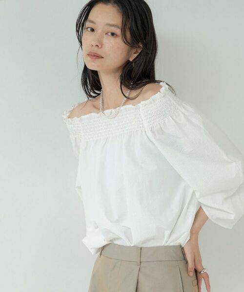 GALLEST / ギャレスト シャツ・ブラウス | サッカーオフショルブラウス | 詳細12