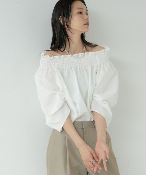 GALLEST / ギャレスト シャツ・ブラウス | サッカーオフショルブラウス | 詳細13