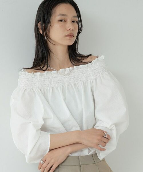 GALLEST / ギャレスト シャツ・ブラウス | サッカーオフショルブラウス | 詳細14