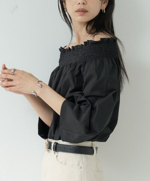 GALLEST / ギャレスト シャツ・ブラウス | サッカーオフショルブラウス | 詳細5