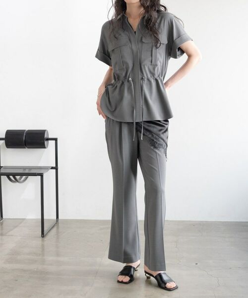 GALLEST / ギャレスト シャツ・ブラウス | Comfy SET UP｜サファリシャツ【セットアップ対応／通勤／カセット服／接触冷感／UVカット】 | 詳細1