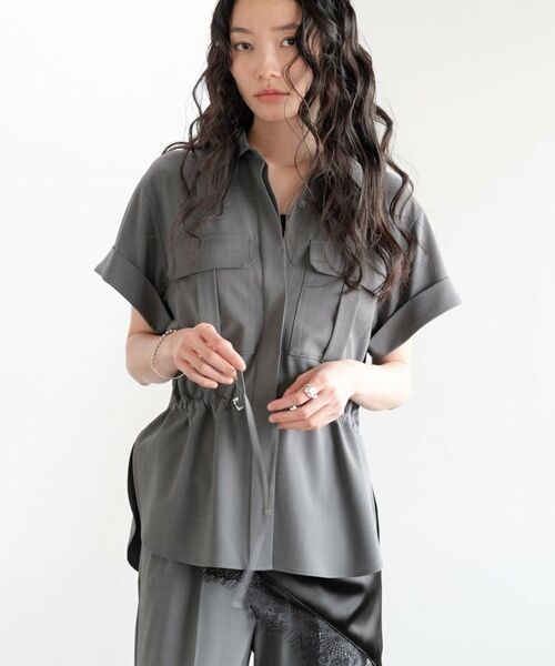 GALLEST / ギャレスト シャツ・ブラウス | Comfy SET UP｜サファリシャツ【セットアップ対応／通勤／カセット服／接触冷感／UVカット】 | 詳細3