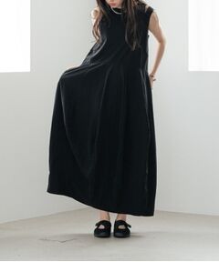 GALLEST / ギャレスト ロング・マキシ丈ワンピース | イレギュラータックナイロンワンピース