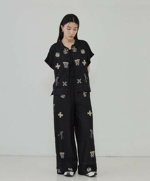 GALLEST / ギャレスト パンツ | アート刺繍イージーパンツ【セットアップ可能】 | 詳細4