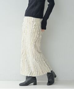 GALLEST / ギャレスト ロング・マキシ丈スカート | 【セットアップ対応】アート柄フリンジジャカードニットスカート
