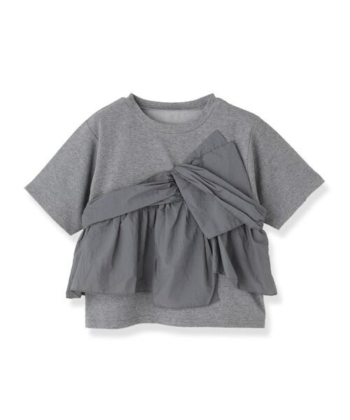 GALLEST / ギャレスト カットソー | ツイストドッキングTシャツ（チャコールグレー(014)）