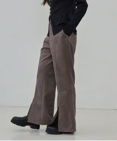 GALLEST / ギャレスト パンツ | スエードタッチ スリットフレアパンツ