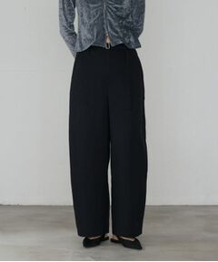 GALLEST / ギャレスト パンツ | ベルト付きバレルパンツ
