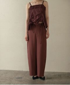 GALLEST / ギャレスト パンツ | ベルト付きバレルパンツ