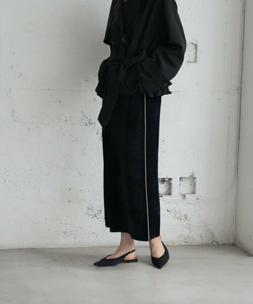 GALLEST / ギャレスト ロング・マキシ丈スカート | サイドラインモールニットスカート | 詳細12