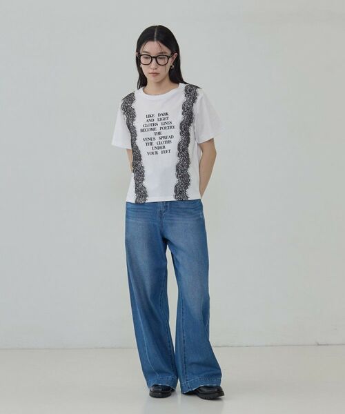 GALLEST / ギャレスト Tシャツ | レースステッチドTシャツ | 詳細1