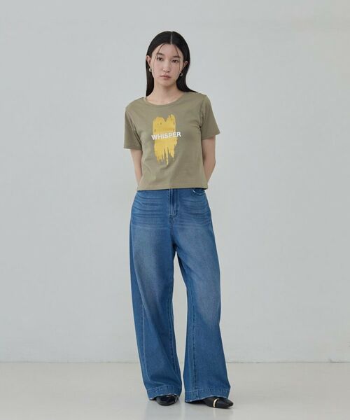 GALLEST / ギャレスト Tシャツ | 箔プリント コンパクトTシャツ | 詳細1