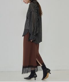 GALLEST / ギャレスト ロング・マキシ丈スカート | 裾レース ストレートスカート