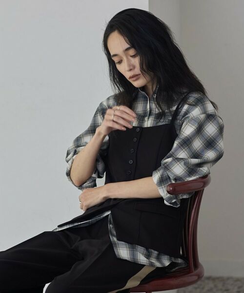 GALLEST / ギャレスト ベスト | Comfy Set Up｜キャミジレ【セットアップ対応／通勤／カセット服】（ブラック(019)）