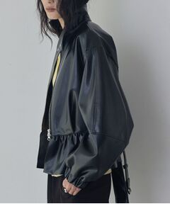 GALLEST / ギャレスト レザーブルゾン・ジャケット | レザー調ペプラムブルゾン