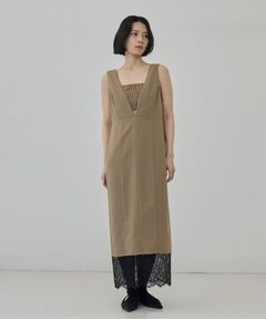 GALLEST / ギャレスト ロング・マキシ丈ワンピース | 裾レースサロペットワンピース
