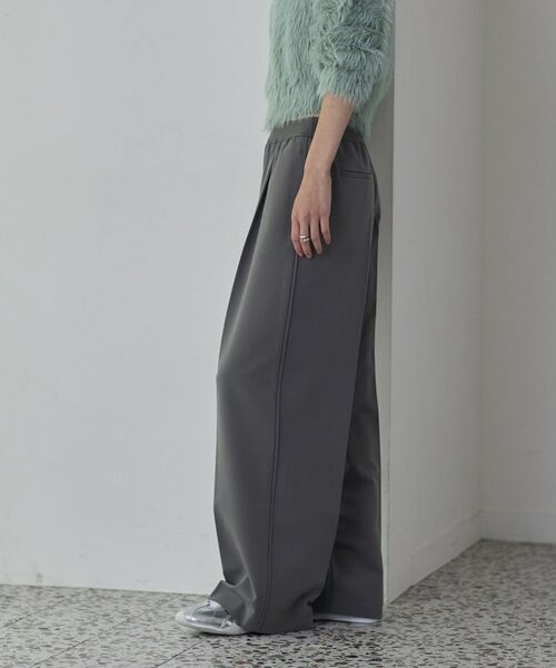 GALLEST / ギャレスト パンツ | Comfy Set Up|イージーストレートワイドパンツ【セットアップ対応/通勤/カセット服】(チャコールグレー(013))