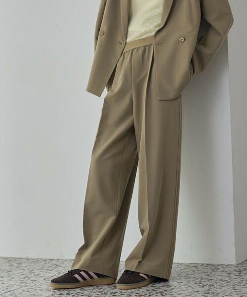 GALLEST / ギャレスト パンツ | Comfy Set Up|イージーストレートワイドパンツ【セットアップ対応/通勤/カセット服】(ベージュ(052))