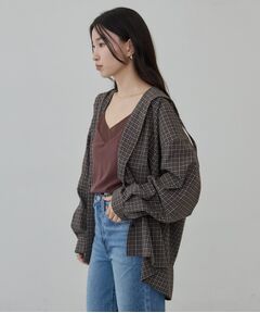 GALLEST / ギャレスト シャツ・ブラウス | チェックフーディオーバーシャツ