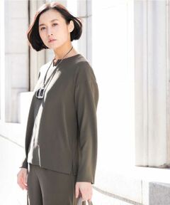 GEORGES RECH / ジョルジュ・レッシュ シャツ・ブラウス | 【洗える】スリットネックブラウス