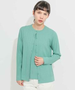 GEORGES RECH / ジョルジュ・レッシュ カーディガン・ボレロ | 【洗える】ランダムリブカーディガン