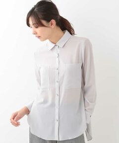 GEORGES RECH / ジョルジュ・レッシュ シャツ・ブラウス | 【2WAY】【洗える】シフォンシャツブラウス