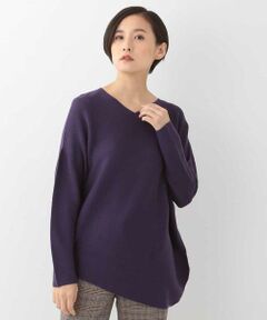 【WEB別注カラー】【洗える】アシンメトリーフォルムニット