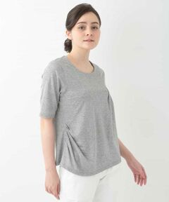 GEORGES RECH / ジョルジュ・レッシュ カットソー | 【洗濯機OK】タックギャザーデザインカットソー