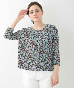 GEORGES RECH / ジョルジュ・レッシュ カットソー | 【洗濯機OK】フラワープリント七分袖カットソー