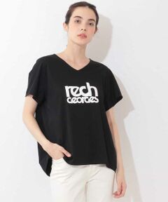 【洗濯機OK】VネックロゴTシャツ