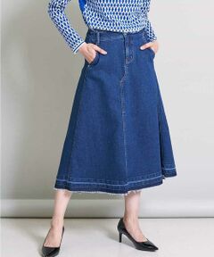 GEORGES RECH / ジョルジュ・レッシュ ロング・マキシ丈スカート | 【洗える】フレアデニムスカート