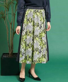 GEORGES RECH / ジョルジュ・レッシュ ロング・マキシ丈スカート | 【洗える】アニマルプリントフレアスカート