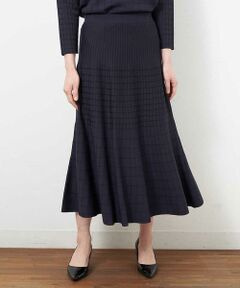GEORGES RECH / ジョルジュ・レッシュ ロング・マキシ丈スカート | 【洗える】シアージャカードニットスカート