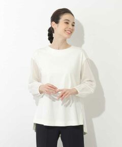 GEORGES RECH / ジョルジュ・レッシュ カットソー | 【接触冷感／UVケア】ブラウススリーブカットソー