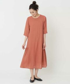 GEORGES RECH / ジョルジュ・レッシュ ロング・マキシ丈ワンピース | 【洗える】ギャザー切り替えワンピース