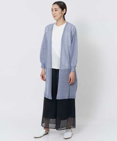 GEORGES RECH / ジョルジュ・レッシュ カーディガン・ボレロ | 【洗える】シアーロングカーディガン