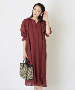 GEORGES RECH / ジョルジュ・レッシュ ロング・マキシ丈ワンピース | 【洗える】シアーボリュームワンピース