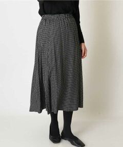 GEORGES RECH / ジョルジュ・レッシュ ロング・マキシ丈スカート | 【洗える】グリッドチェックパターンスカート