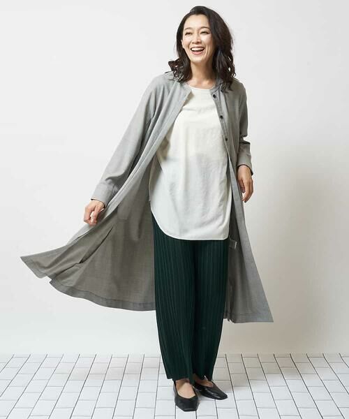 GEORGES RECH / ジョルジュ・レッシュ ロング・マキシ丈ワンピース | 【セットアップ対応】ウールシャツワンピース | 詳細1