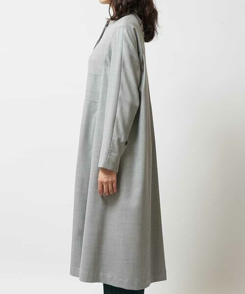 GEORGES RECH / ジョルジュ・レッシュ ロング・マキシ丈ワンピース | 【セットアップ対応】ウールシャツワンピース | 詳細4