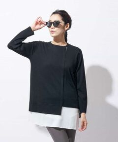 GEORGES RECH / ジョルジュ・レッシュ ニット・セーター | 【洗える】レイヤード風ニットチュニック