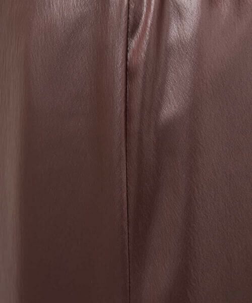 GEORGES RECH / ジョルジュ・レッシュ ロング・マキシ丈スカート | 【洗える】レザーライクサテンスカート | 詳細15