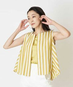 GEORGES RECH / ジョルジュ・レッシュ シャツ・ブラウス | 【セットアップ対応】ストライプノースリーブシャツ