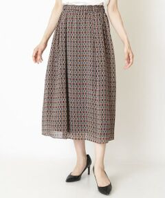 GEORGES RECH / ジョルジュ・レッシュ ロング・マキシ丈スカート | タックギャザープリントスカート